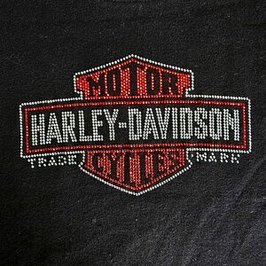 Harley Davidson motorcycle shirt top embellished Laugerman's HD York PA large